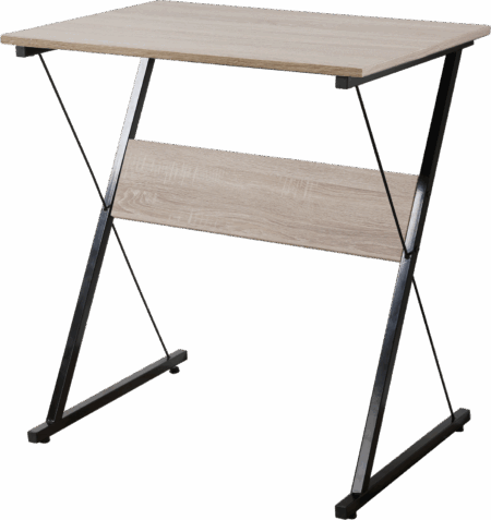 Skrivebord Nordlys Furniture Detroit industrielt arbejdsbord med brunlakeret metalstel lys natur 74Ã70Ã48 cm